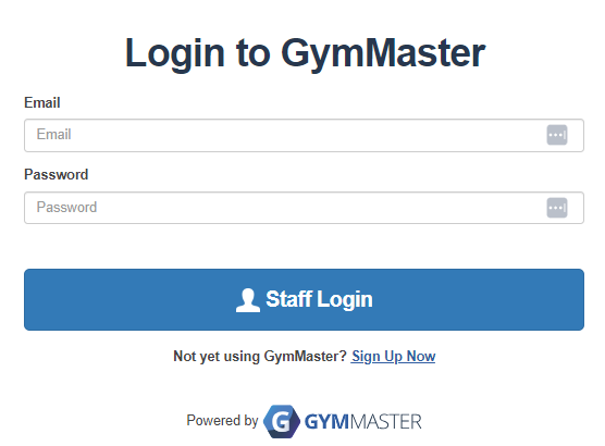 Sign in to GymMaster