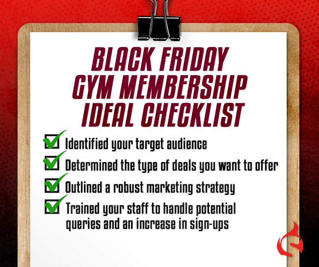 Black Friday Gym Membership Deal Checklist