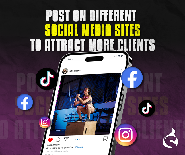 Post on different social media sites to attract more clients