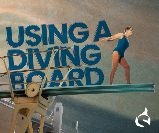 Using a diving board
